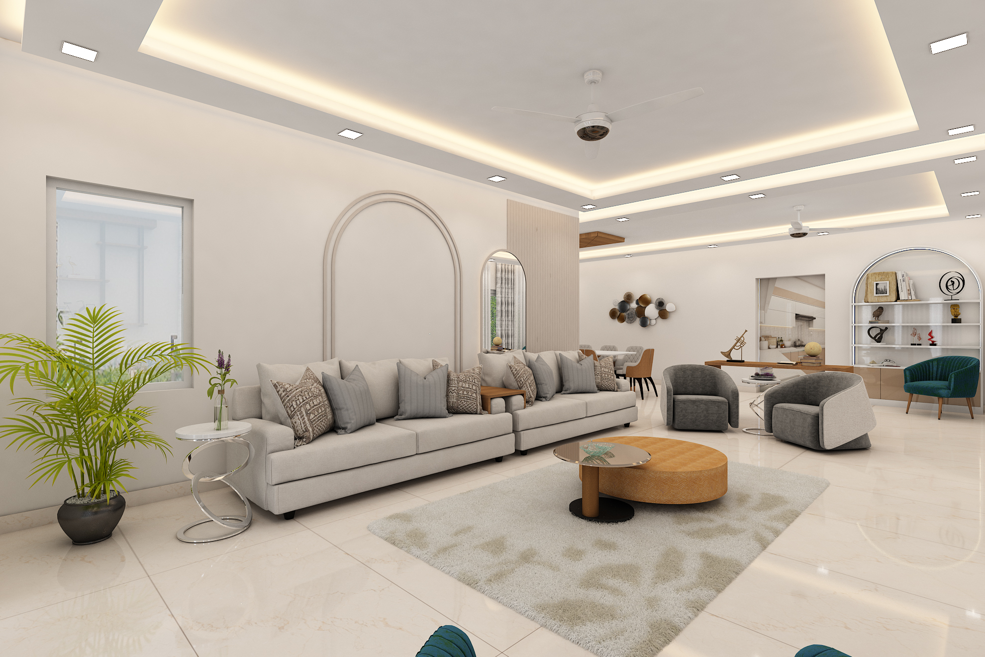 Modern bedroom interior design Gurugram