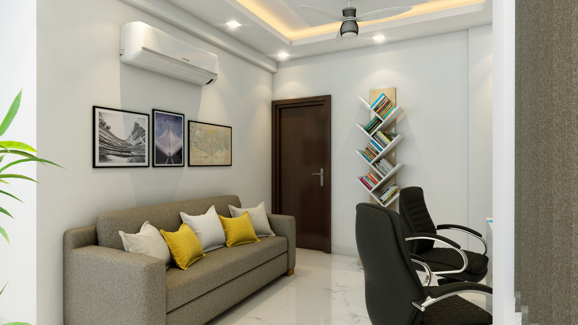 Modern balcony interior design in Ghaziabad