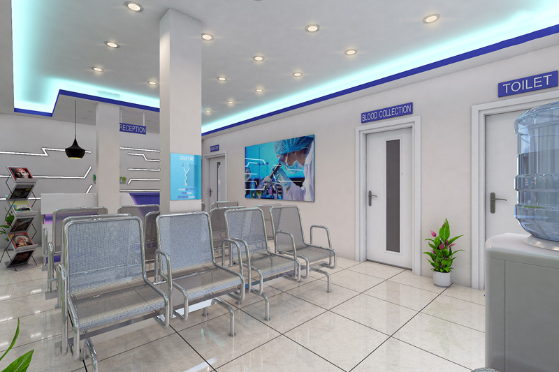 Modern clinic interior design in Guwahati