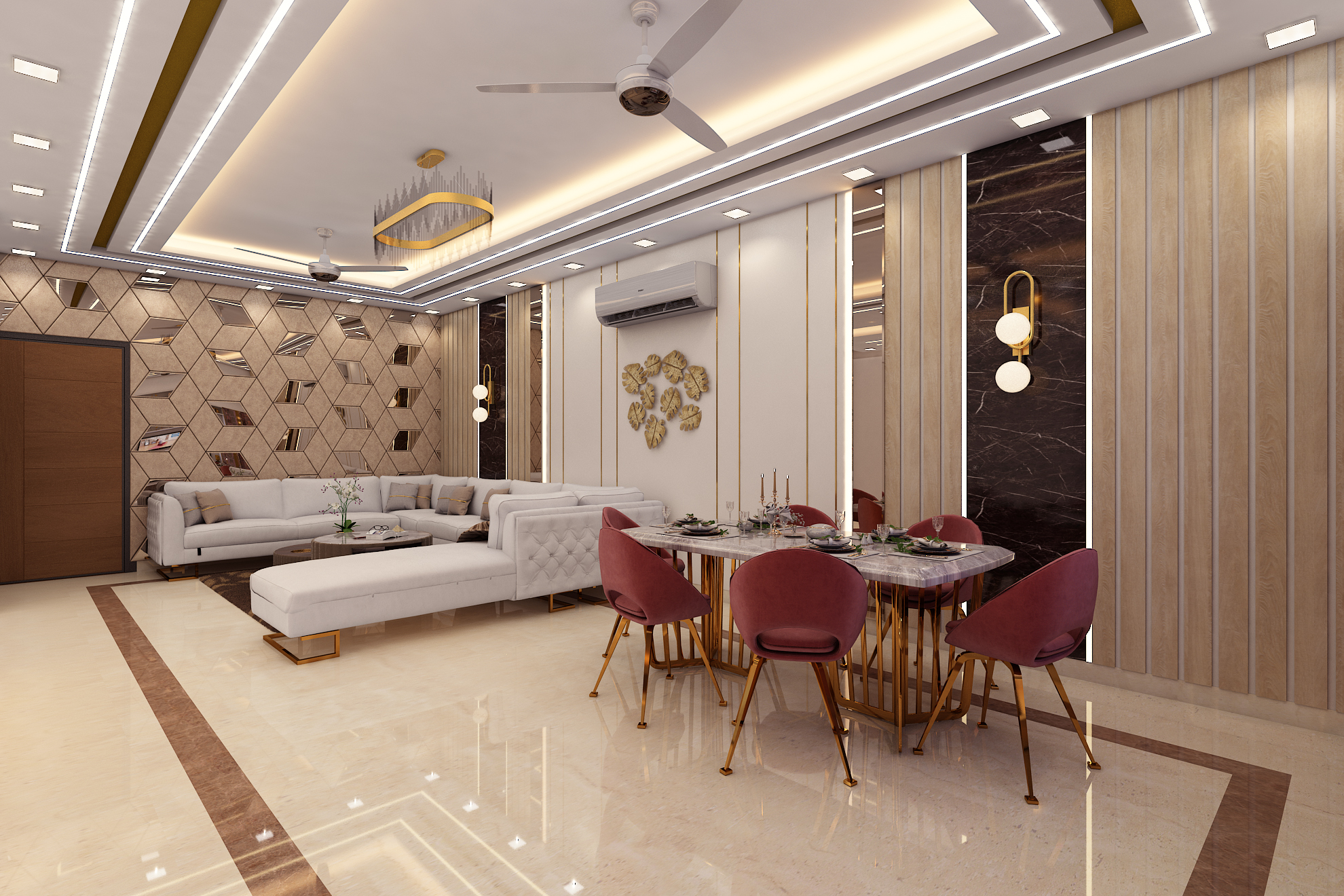 Elegant modular kitchen design in Noida flat