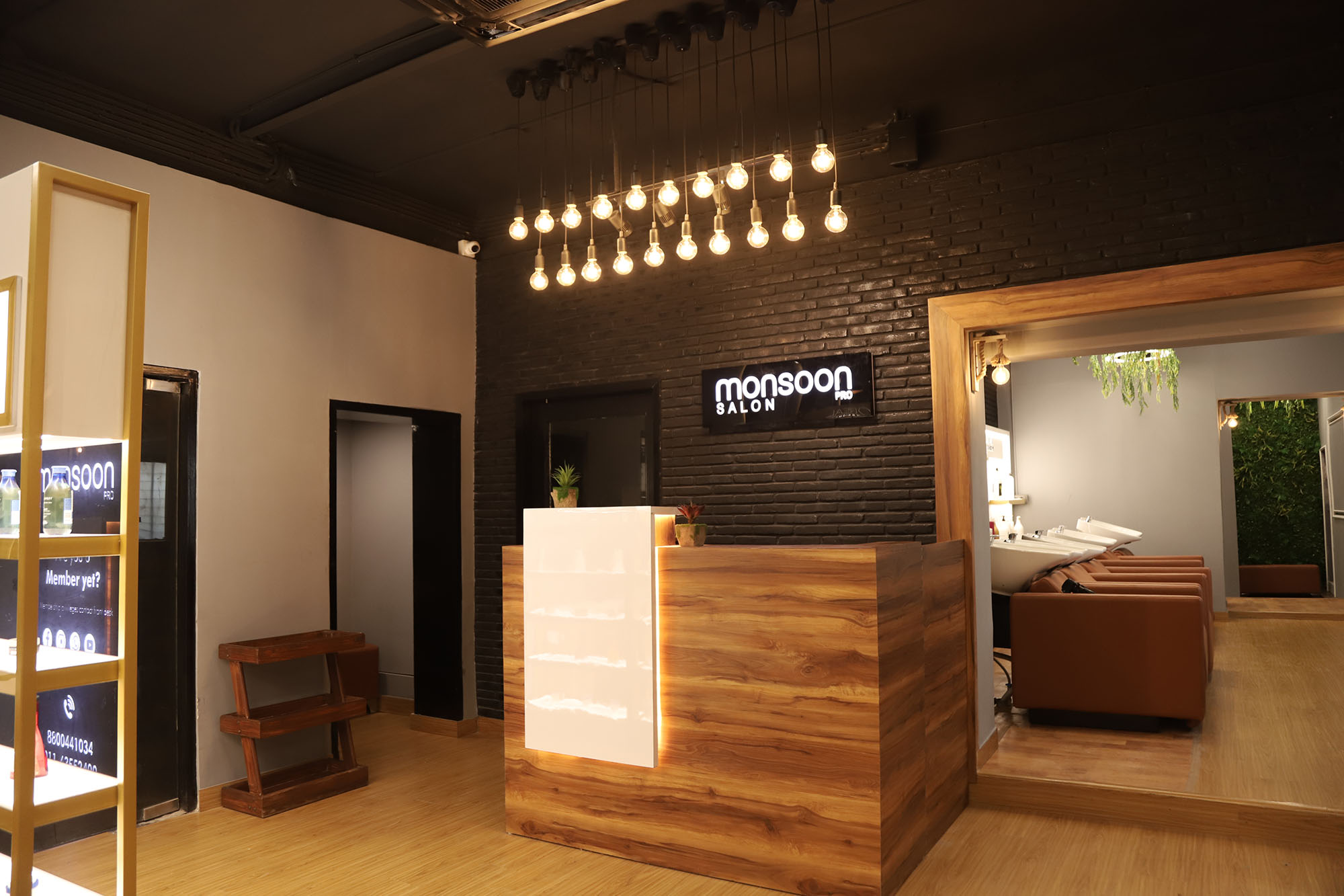 Elegant salon interior designed by Interiors by AD